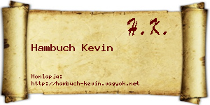 Hambuch Kevin névjegykártya